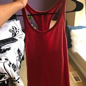 Red lululemon flowy tank top